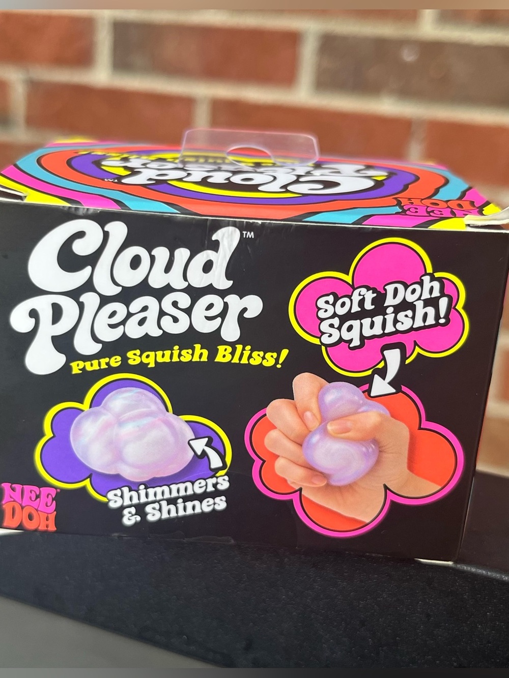 NeeDoh Cloud Pleaser Purple Soft Squish Sensory Fidget Toy w/ Original Box Used